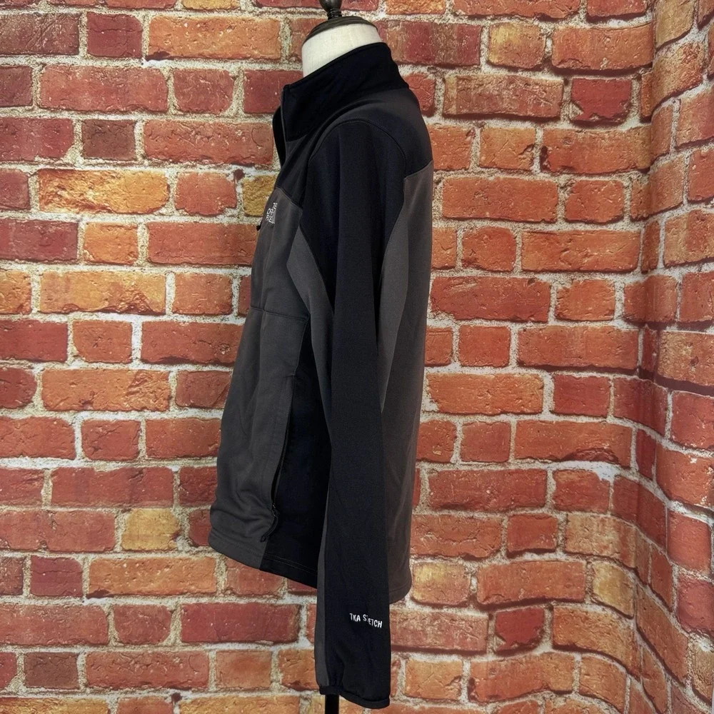 The North Face Jacket‎ Black Grey Zip TKA Stretch Outerwear Men's *No Size Tag*